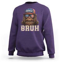 Bruh Bigfoot Merica Sweatshirt American Flag Patriotic 4th Of July - Wonder Print Shop