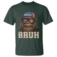 Bruh Bigfoot Merica T Shirt American Flag Patriotic 4th Of July - Wonder Print Shop