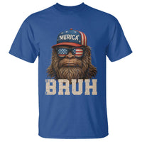 Bruh Bigfoot Merica T Shirt American Flag Patriotic 4th Of July - Wonder Print Shop