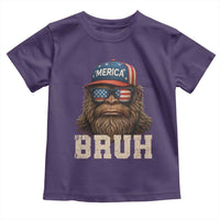 Bruh Bigfoot Merica Toddler T Shirt American Flag Patriotic 4th Of July - Wonder Print Shop