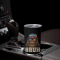 Bruh Bigfoot Merica Tumbler Cup American Flag Patriotic 4th Of July - Wonder Print Shop