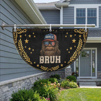 Bruh Bigfoot Merica Patriotic Fan Flag American Flag 4th Of July