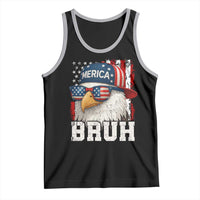 Bruh 'Merica Bald Eagle 4th of July Tank Top Patriotic USA Flag - Wonder Print Shop