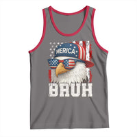 Bruh 'Merica Bald Eagle 4th of July Tank Top Patriotic USA Flag - Wonder Print Shop