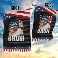 Bruh 'Merica Bald Eagle 4th of July Garden Flag Patriotic USA Flag