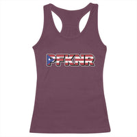 PFKNR Racerback Tank Top Vintage Boricua Puerto Rican Flag - Wonder Print Shop