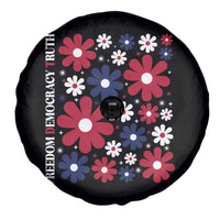 Subtle FDT Spare Tire Cover Boho Floral Red White Blue Social Justice - Wonder Print Shop