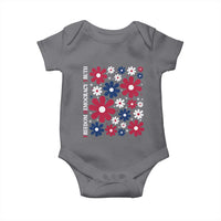 Subtle FDT Baby Onesie Boho Floral Red White Blue Social Justice - Wonder Print Shop