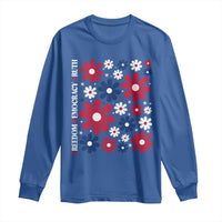 Subtle FDT Long Sleeve Shirt Boho Floral Red White Blue Social Justice - Wonder Print Shop