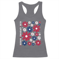 Subtle FDT Racerback Tank Top Boho Floral Red White Blue Social Justice - Wonder Print Shop