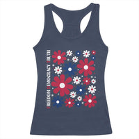 Subtle FDT Racerback Tank Top Boho Floral Red White Blue Social Justice - Wonder Print Shop