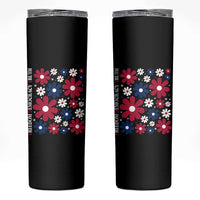 Subtle FDT Skinny Tumbler Boho Floral Red White Blue Social Justice - Wonder Print Shop