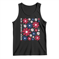 Subtle FDT Tank Top Boho Floral Red White Blue Social Justice - Wonder Print Shop