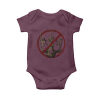 No Kings in America Baby Onesie Skull Crown Nope Kings - Wonder Print Shop