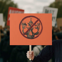 No Kings in America Protest Sign Skull Crown Nope Kings - Wonder Print Shop