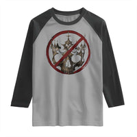 No Kings in America Raglan Shirt Skull Crown Nope Kings - Wonder Print Shop