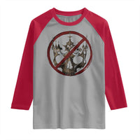 No Kings in America Raglan Shirt Skull Crown Nope Kings - Wonder Print Shop