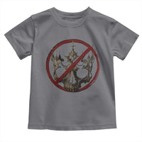 No Kings in America Toddler T Shirt Skull Crown Nope Kings - Wonder Print Shop
