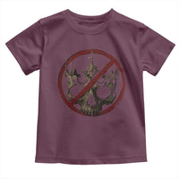 No Kings in America Toddler T Shirt Skull Crown Nope Kings - Wonder Print Shop