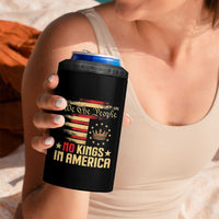 No Kings in America 4 in 1 Can Cooler Tumbler Vintage Old American Flag Patriotic 1776 We The People TS10