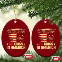 No Kings in America Ceramic Ornament Vintage Old American Flag Patriotic 1776 We The People - Wonder Print Shop