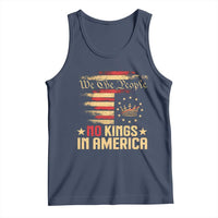 No Kings in America Tank Top Vintage Old American Flag Patriotic 1776 We The People TS10