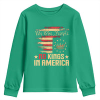 No Kings in America Youth Sweatshirt Vintage Old American Flag Patriotic 1776 We The People TS10