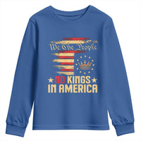 No Kings in America Youth Sweatshirt Vintage Old American Flag Patriotic 1776 We The People TS10
