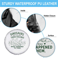Funny Psychology Lover Spare Tire Cover Dinosaurs Didnt Talk About Their Feelings Mental Health Therapist