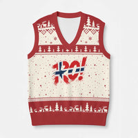 Ro Norway Viking Norwegian Flag Nordic Pride V-Neck Knit Sweater Vest