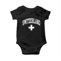 Switzerland Flag Vintage Baby Onesie Swiss Retro Vintage