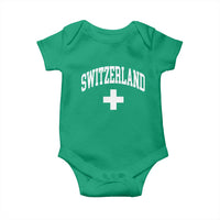 Switzerland Flag Vintage Baby Onesie Swiss Retro Vintage