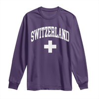Switzerland Flag Vintage Long Sleeve Shirt Swiss Retro Vintage
