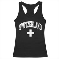 Switzerland Flag Vintage Racerback Tank Top Swiss Retro Vintage