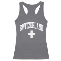 Switzerland Flag Vintage Racerback Tank Top Swiss Retro Vintage