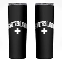 Switzerland Flag Vintage Skinny Tumbler Swiss Retro Vintage