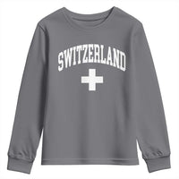 Switzerland Flag Vintage Youth Sweatshirt Swiss Retro Vintage