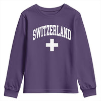 Switzerland Flag Vintage Youth Sweatshirt Swiss Retro Vintage