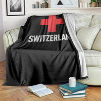 Vintage Retro Switzerland Fan Throw Blanket Swiss Cross Flag