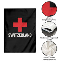Vintage Retro Switzerland Fan Garden Flag Swiss Cross Flag