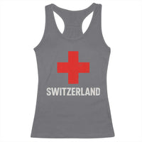 Vintage Retro Switzerland Fan Racerback Tank Top Swiss Cross Flag