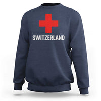 Vintage Retro Switzerland Fan Sweatshirt Swiss Cross Flag