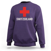 Vintage Retro Switzerland Fan Sweatshirt Swiss Cross Flag