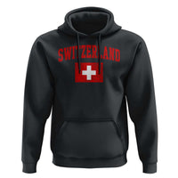 Switzerland Fan Hoodie Vintage Retro Swiss Cross Flag