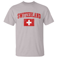 Switzerland Fan T Shirt Vintage Retro Swiss Cross Flag