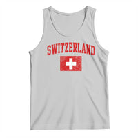 Switzerland Fan Tank Top Vintage Retro Swiss Cross Flag