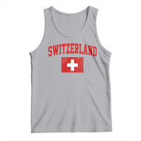 Switzerland Fan Tank Top Vintage Retro Swiss Cross Flag