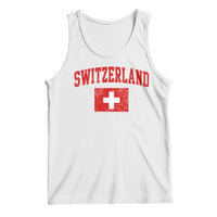 Switzerland Fan Tank Top Vintage Retro Swiss Cross Flag