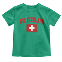 Switzerland Fan Toddler T Shirt Vintage Retro Swiss Cross Flag