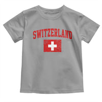 Switzerland Fan Toddler T Shirt Vintage Retro Swiss Cross Flag